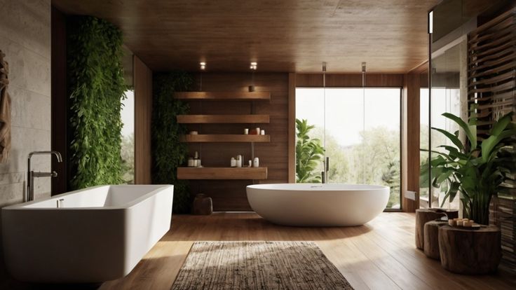 The Perfect Blend: Nature-Inspired Modern Bathrooms of 2025